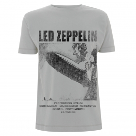 Led Zeppelin T-Shirt Medium - UK Tour 1969 Ice Grey