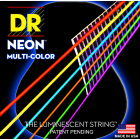 DR Strings Hi-Def Neon Multi-Colour Acoustic Medium